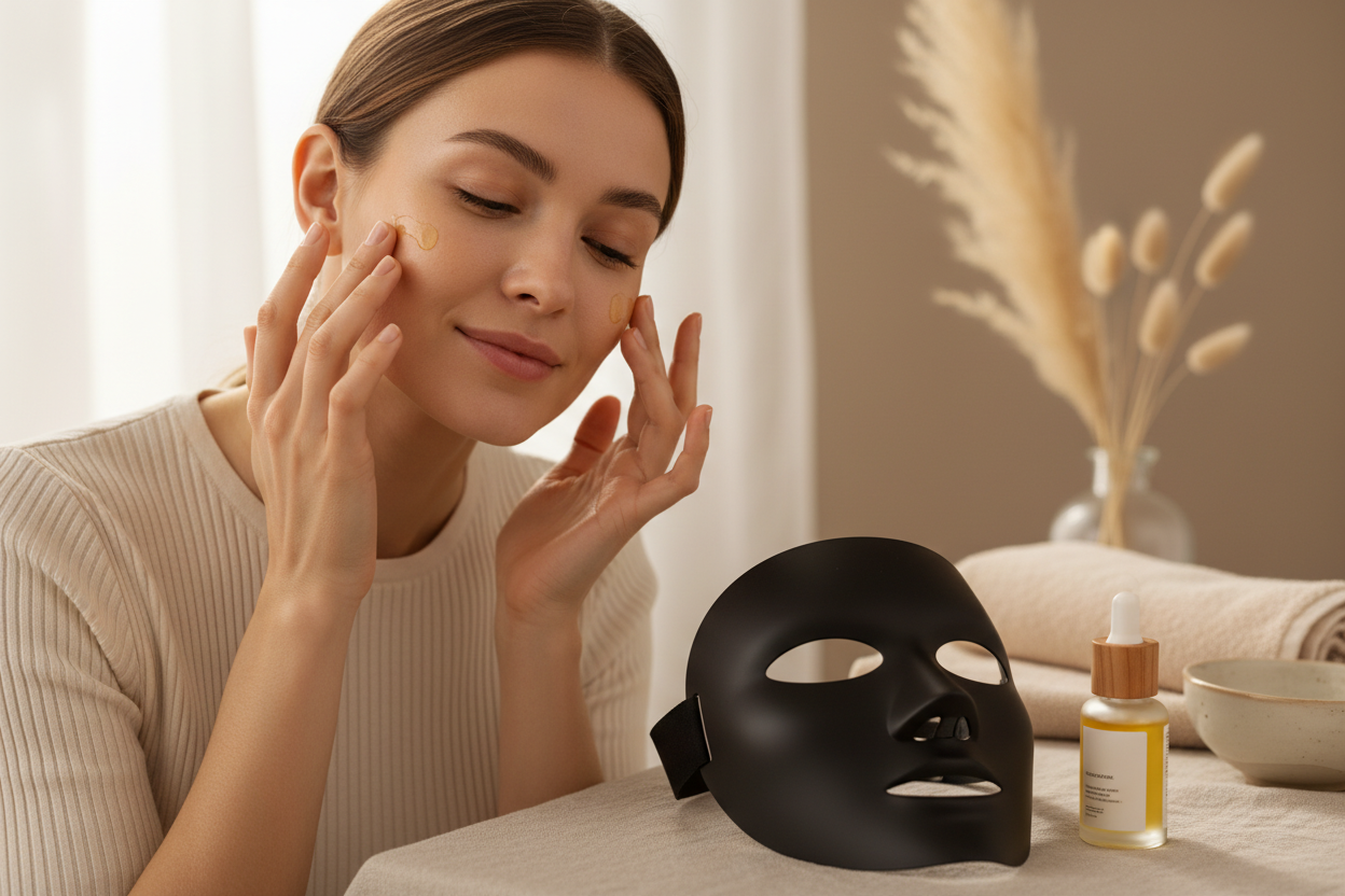 Berolig sensitiv hud med LED-lys og Henua